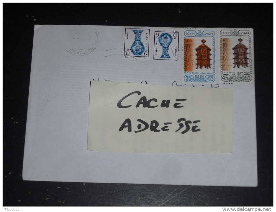 LETTRE EGYPTE EGYPT AVEC YT 1417 X 2 PA 204 ET PA 207 - URNE LANTERNE - - Briefe U. Dokumente