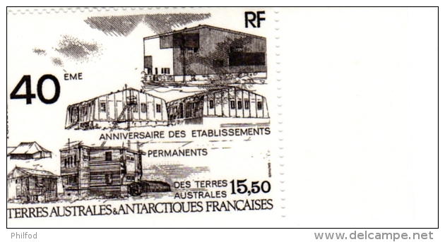 TERRES AUSTRALES Et ANTARCTIQUES  :   40eme  Anniversaire Des Etablissements Permanents  - N° 104 - Nuevos