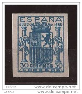 ESNE56-L4042TESO.España. Spain Espagne.ESCUDO DE ESPAÑA.1936/7. (Ed NE 56**).sin Charnela.LUJO - Other & Unclassified