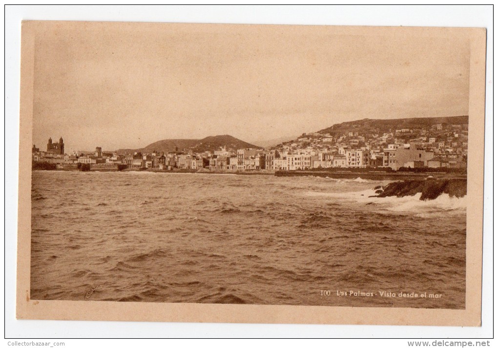 Canarias Las Palmas Vista Desde El Mar Antigua Tarjeta Postal Vintage Original Postcard Cpa Ak (W3_2769) - La Palma