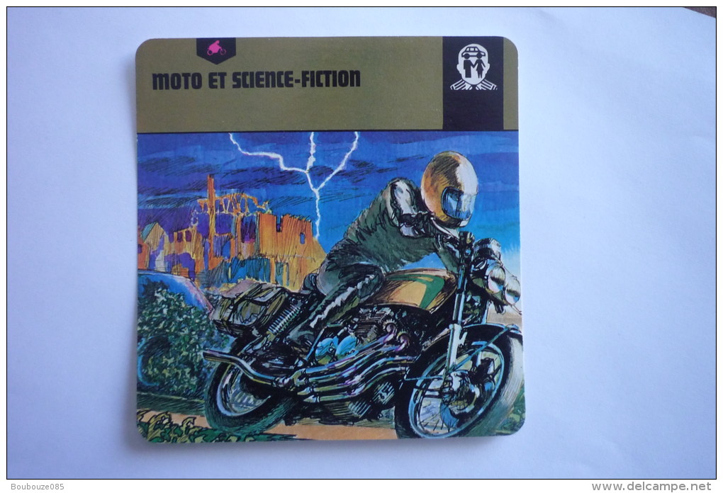 Transports - Sports Moto - Carte Fiche Moto - Moto Et Science-fiction ( Description Au Dos De La Carte ) - Motorcycle Sport