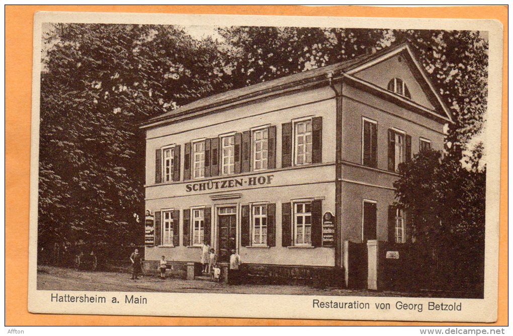 Hattersheim Am Main Restauration Von Georg Betzold 1910 Postcard - Hattersheim