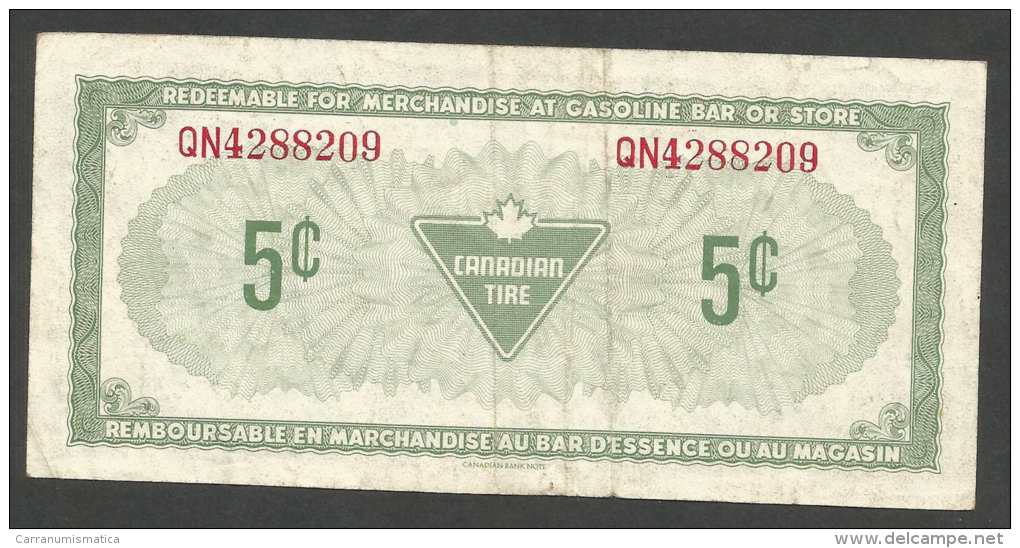 [NC] CANADIAN TIRE MONEY COUPON - 5 CENT. - Canada