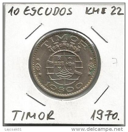 D2 Timor 10 Escudos 1970. KM#22 - Timor