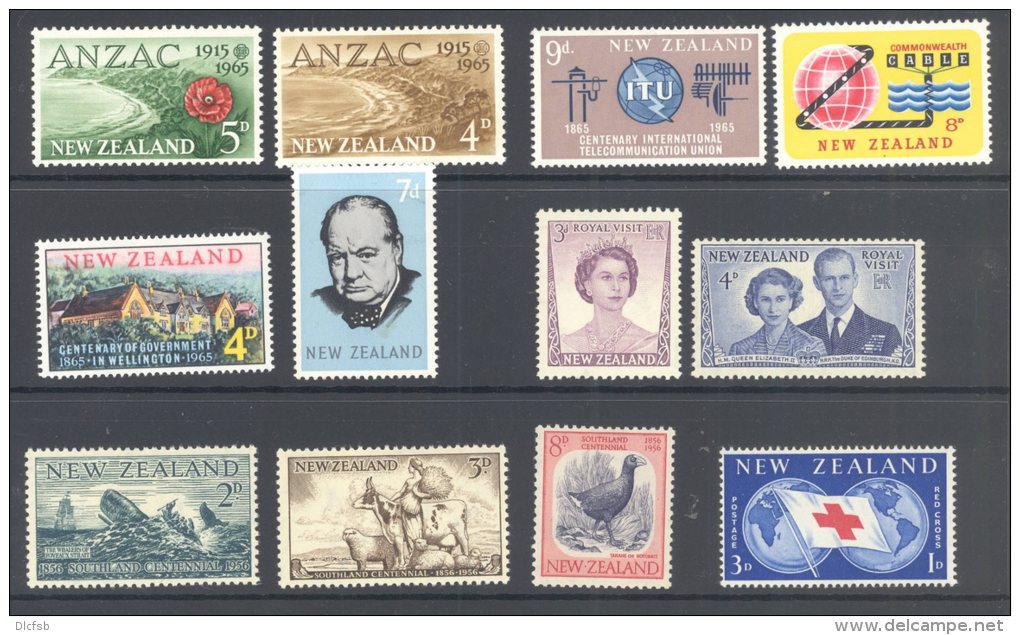 NEW ZEALAND, 1955-62, Six Complete Sets Fine MM - Gebruikt