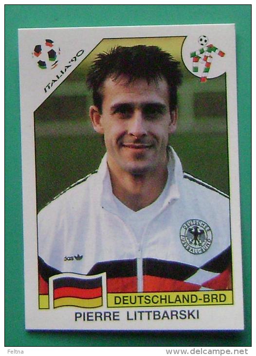 PIERRE LITTBARSKI GERMANY ITALY 1990 #208 PANINI FIFA WORLD CUP STORY STICKER SOCCER FUSSBALL FOOTBALL - Englische Ausgabe