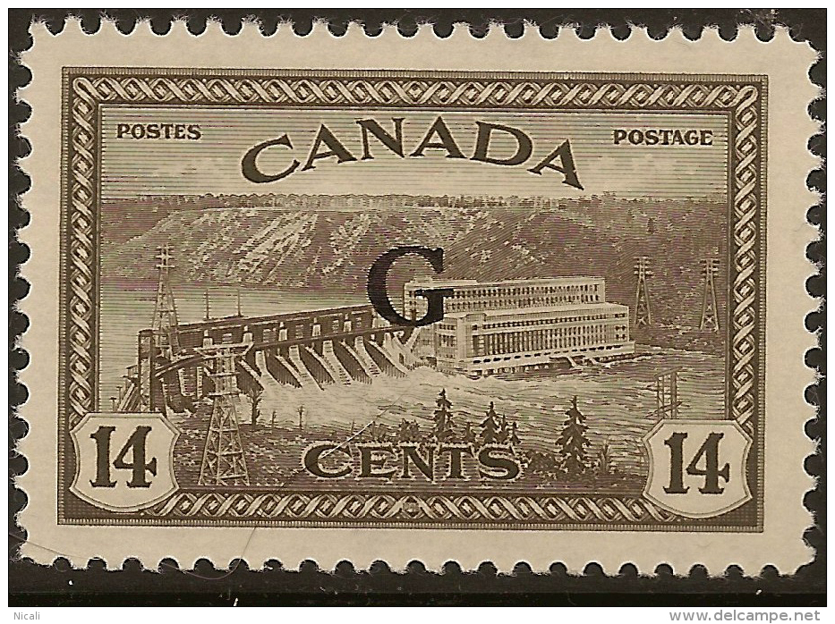 CANADA 1950 14c Official G SG O186 HM ZM555 - Opdrukken