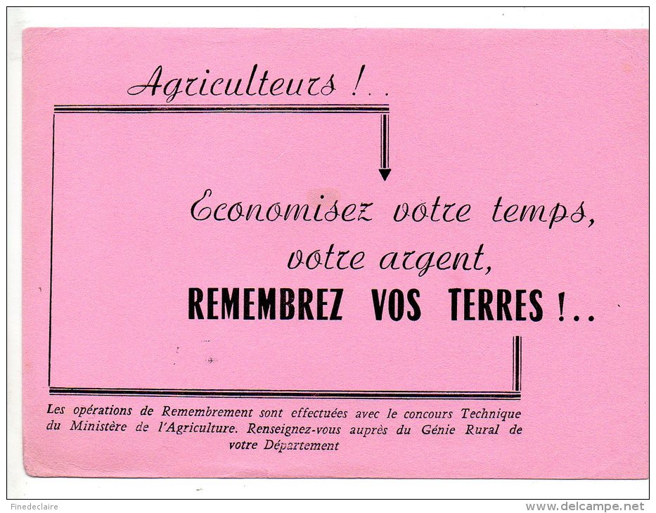 Buvard - Agriculteurs !  Remembrez Vos Terre ! - Landbouw