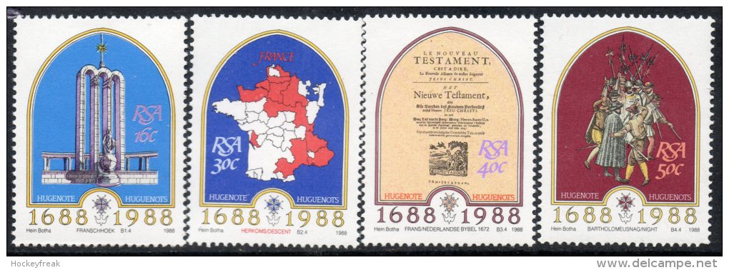 South Africa 1988 - 300th Anniv Of Arrival Of Huguenots SG637-640 MNH Cat £3.10 SG2015 - Nuovi