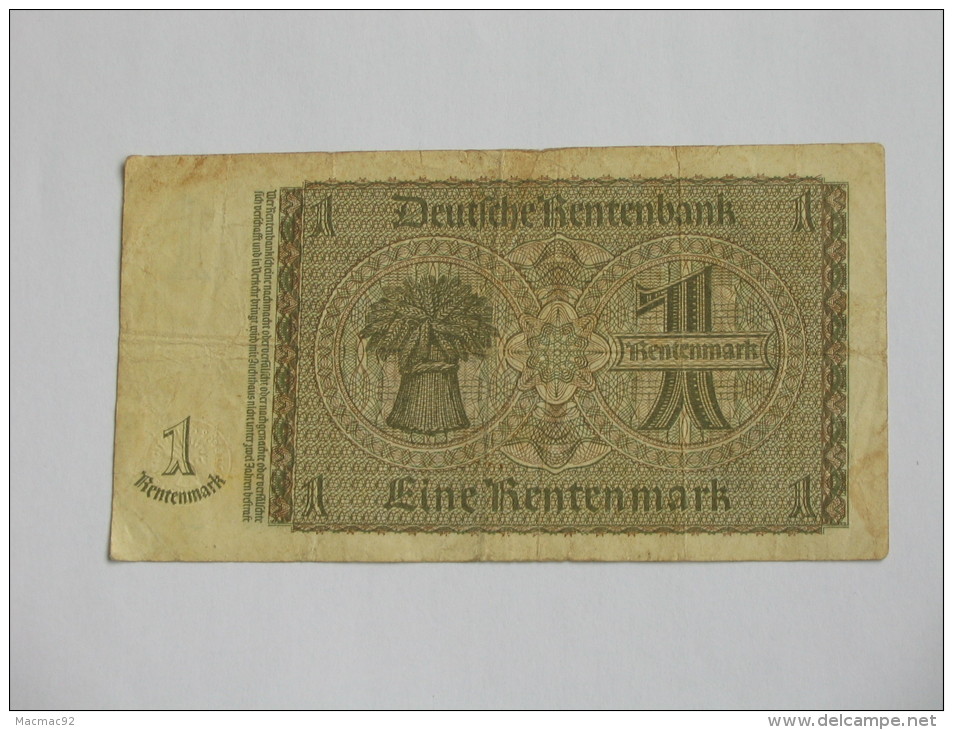 1 Eine  Rentenmark ---7 N° --- - 1937  Rentenbankscheine - Germany - Allemagne **** Billet Rare EN ACHAT IMMEDIAT ***** - 1 Rentenmark
