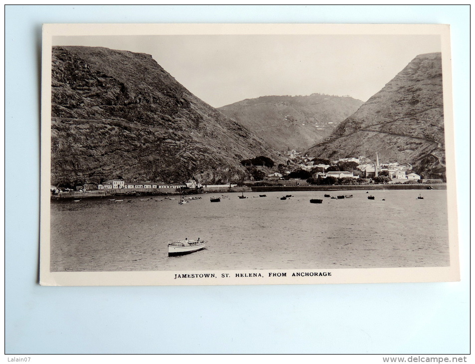 Carte Postale Ancienne : SAINTE-HELENE , St HELENA : Jamestown From Anchorage - Saint Helena Island