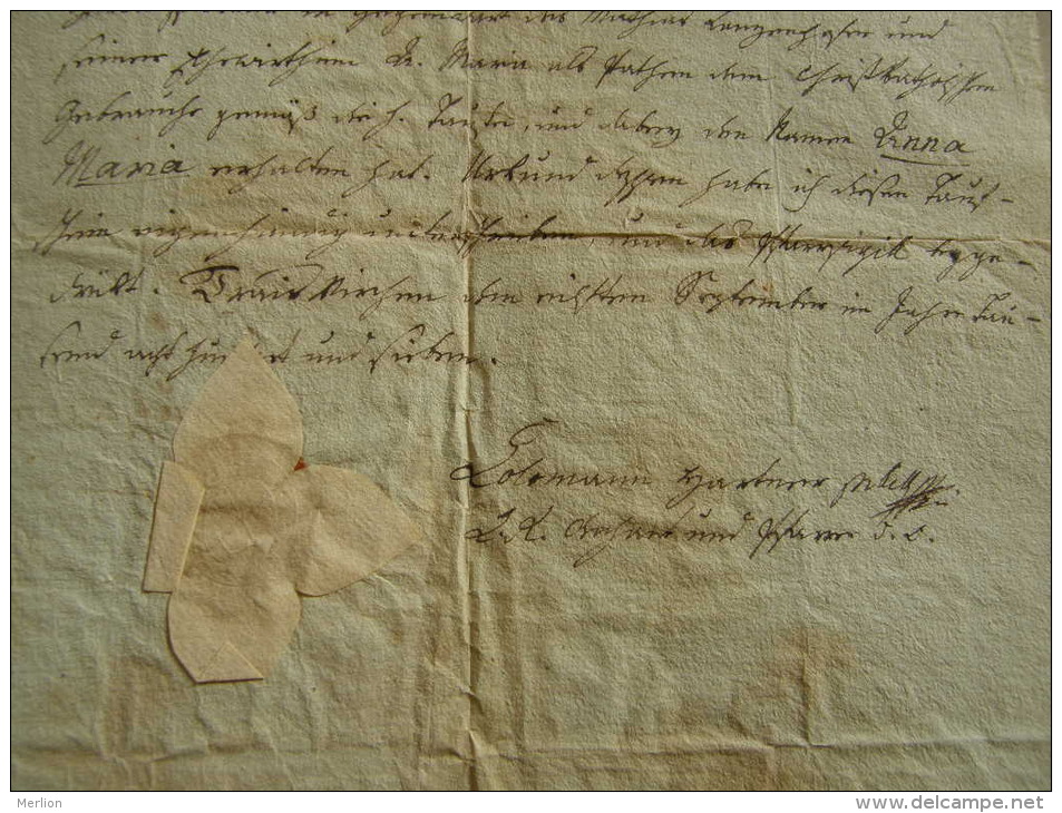 Old Document -ca 1820's - Sechs Kreutzer - Anna Maria Entidi ? - TM029.3 - Birth & Baptism