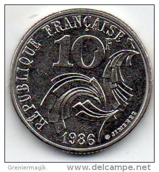 France - 10 Francs 1986 Jimenez  - Variété : Bretagne Touchant Le Listel - TTB/SUP - Abarten Und Kuriositäten