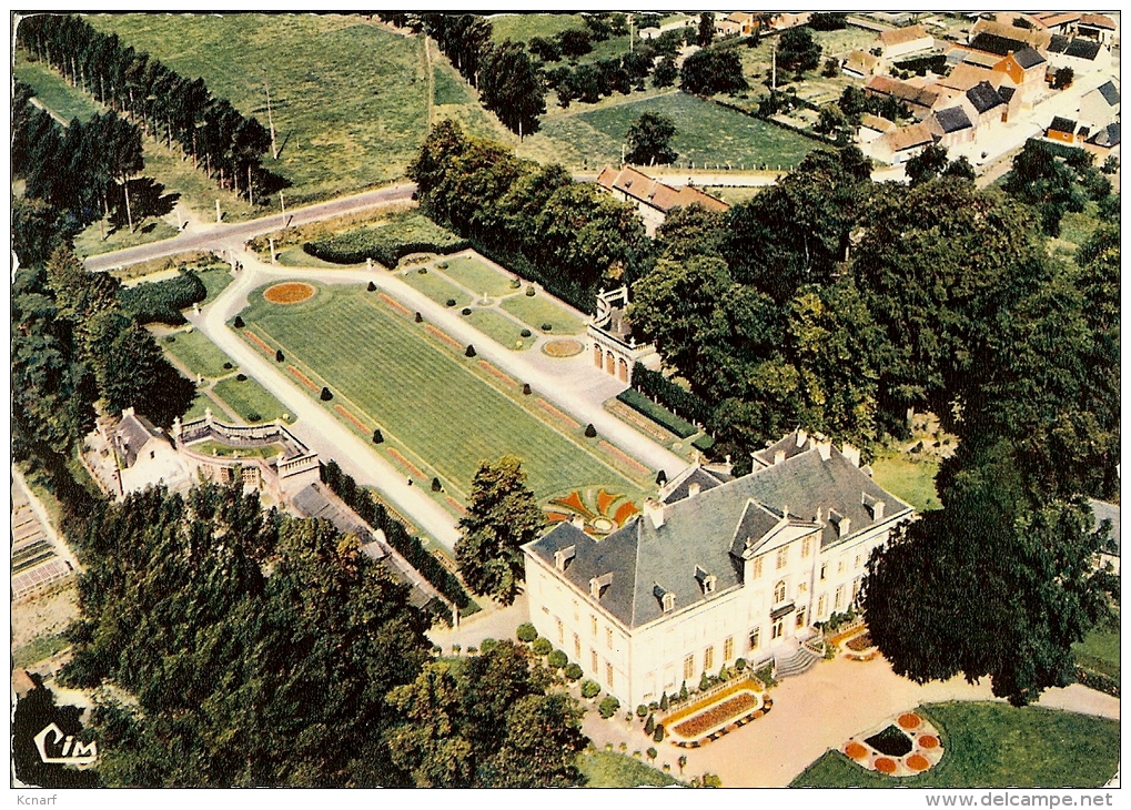 CP De ATTRE " Chateau D'ATTRE , Façade Postérieure , Vue Aérienne " . - Brugelette