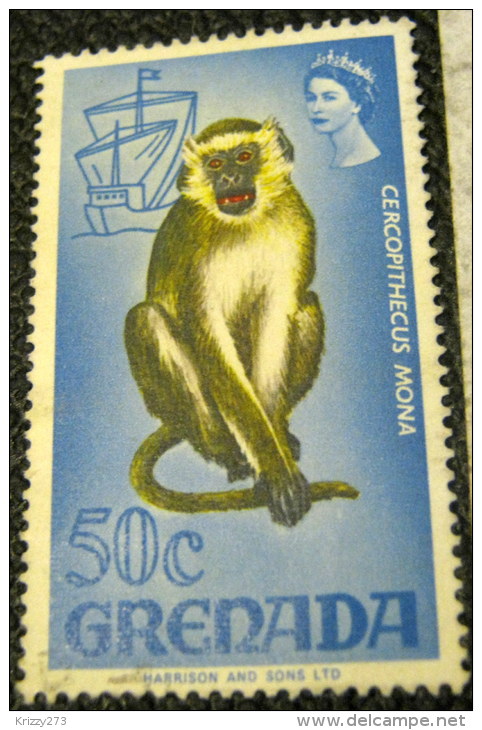 Grenada 1968 Cercopithecus Mona 50c - Used - Grenada (...-1974)