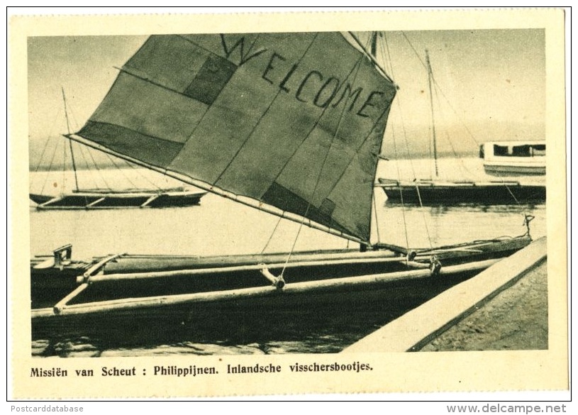 Missiën Van Scheut: Philippijnen. Inlandsche Visschersbootjes. - & Boat - Philippines
