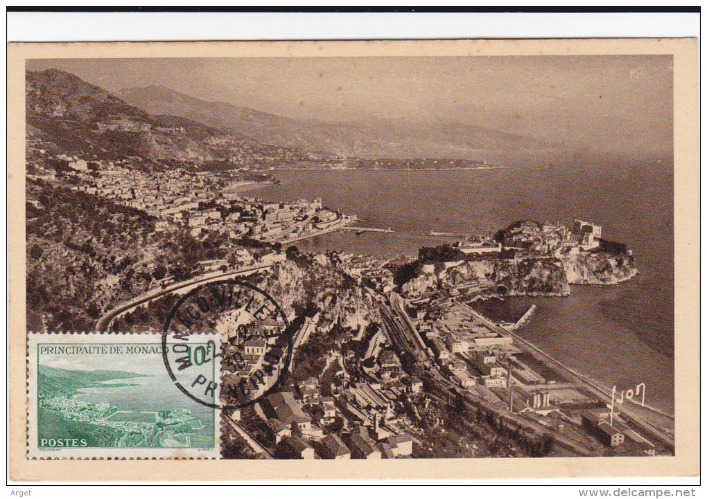 Carte-Maximum MONACO  N° Yvert  182 (Vue Panoramique) Obl Sp 1er Jour (Ed Yvon 106) - Maximum Cards