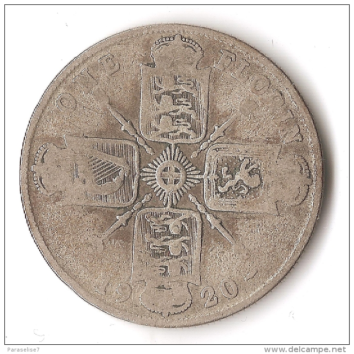 GRANDE-BRETAGNE 1 FLORIN   1920  ARGENT - J. 1 Florin / 2 Schillings