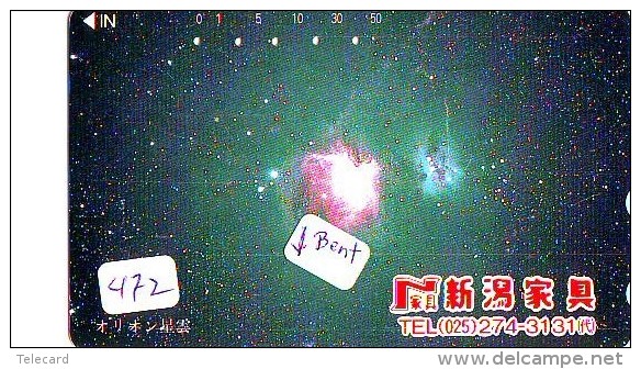 Télécarte Japon ESPACE * Phonecard JAPAN * SPACE  (472)  PLANETE * Météorite * COSMOS * - Astronomie
