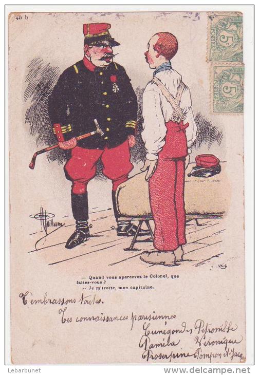 Carte Ancienne Militaire "signée Guillaume" - Guillaume