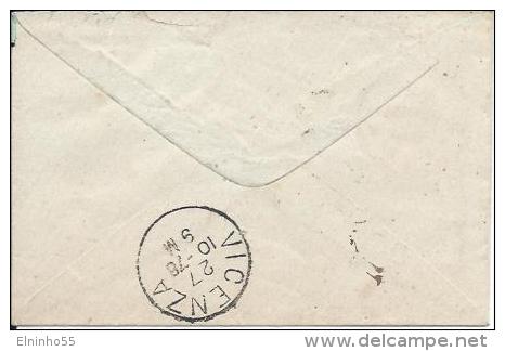 1878 Regno C. 30 Segnatasse - Lettera Piccole Dimensioni Non Affrancata Da Venezia Per Vicenza - Uso Singolo - Postage Due