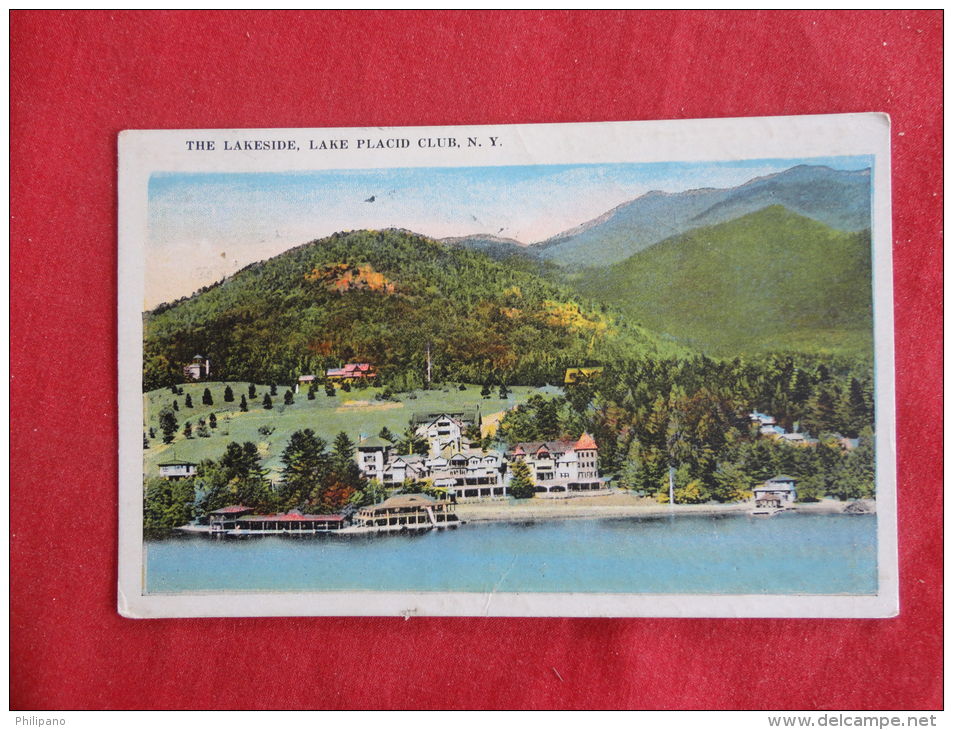 - New York  Adirondack -- The Lakeside Lake Placid Club 1924 Cancel No Stamp     Ref--1107 - Adirondack