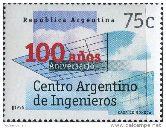 GA0290 Argentina 1995 Engineers Association 1v MNH - Nuovi