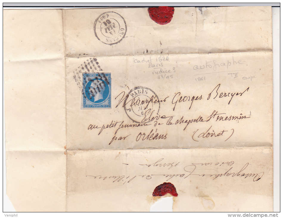 AUTOGRAPHE 1861-P-A -BERRYER-CELEBRE AVOCAT ET DEPUTE DE HAUTE -LOIRE ET DES BOUCHES DU RHONE - Other & Unclassified