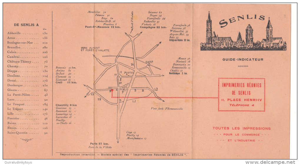 SENLIS GUIDE INDICATEUR Bon état Voir Scans - Europa