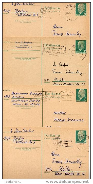 DDR  9 Postkarten P75 PLZ-Bereich 10  Kat. 11,25 € - Postcards - Used