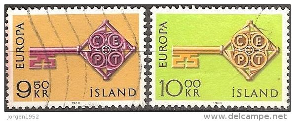 ICELAND #STAMPS FROM YEAR 1968 "EUROPE STAMPS" - Gebraucht