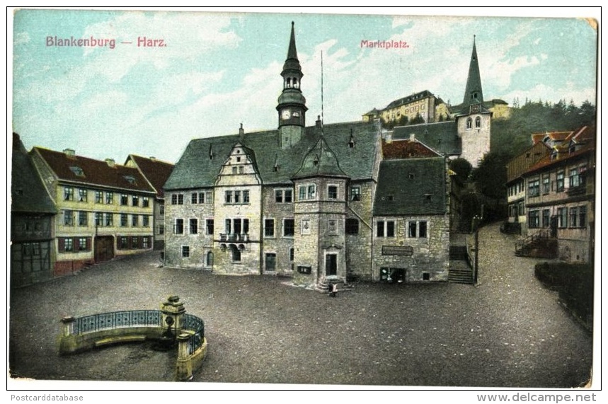 Blankenburg - Harz. Marktplatz. - Blankenburg