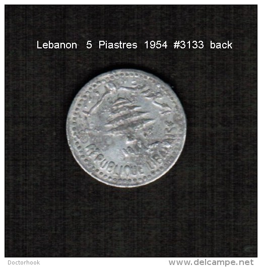 LEBANON     5  PIASTRES  1954  (KM # 18) - Liban