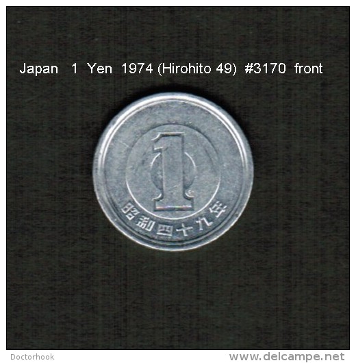 JAPAN    1  YEN  1974  (HIROHITO 49---SHOWA PERIOD)  (Y # 74) - Japon