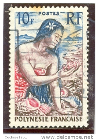 1958 - 60 POLYNESIE Y &amp; T N° 9 ( O ) Cote 3.00 - Oblitérés