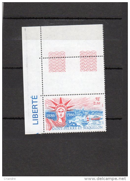 St Pierre Et Miquelon:année 1986 (statue De La Liberté) N°471** - Neufs