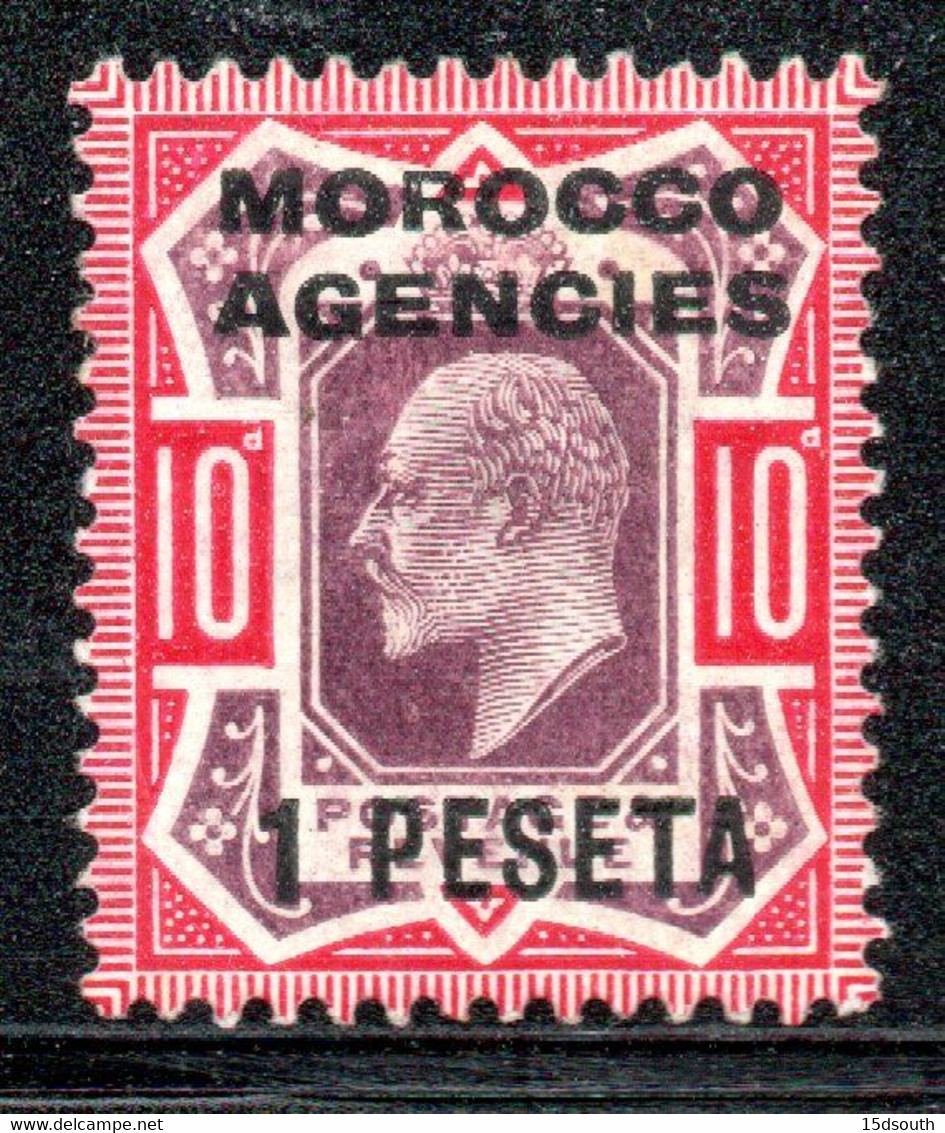 Morocco Agencies - 1907 KEVII 1p (*) # SG 120a - Morocco Agencies / Tangier (...-1958)