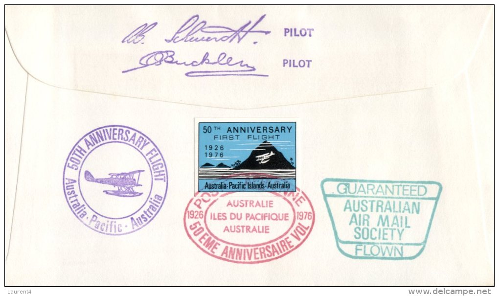 (968) New Hebrides - First Flight From Australia To Pacific Islands Special Cover (see Front And Back) - Covers & Documents