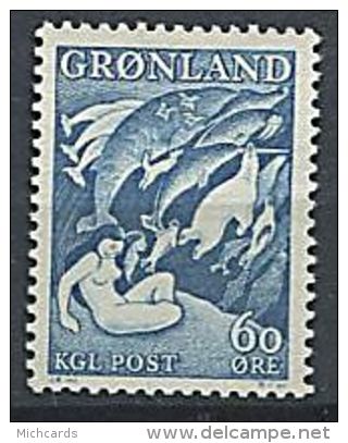 GROENLAND 1957 - Mere De La Mer - Neuf * AVEC Legere Trace Charniere (Yvert 30) - Ungebraucht