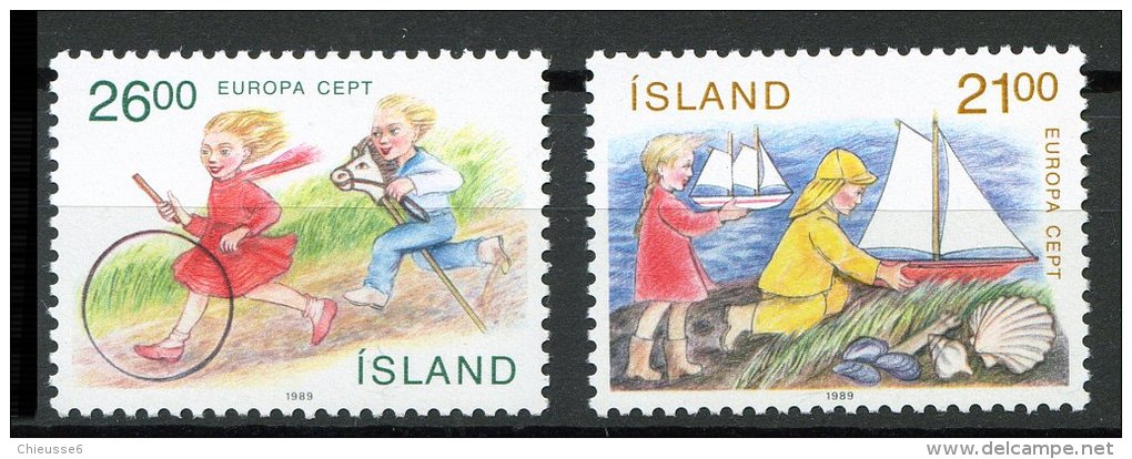 Islande** N° 654/655 - Europa 1989 - Ongebruikt