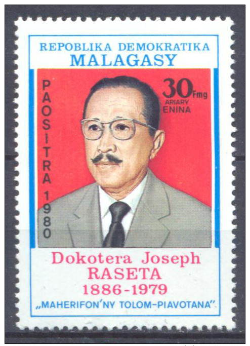 Madagascar YT N°639 Docteur Joseph Raseta Neuf/charnière * - Madagascar (1960-...)