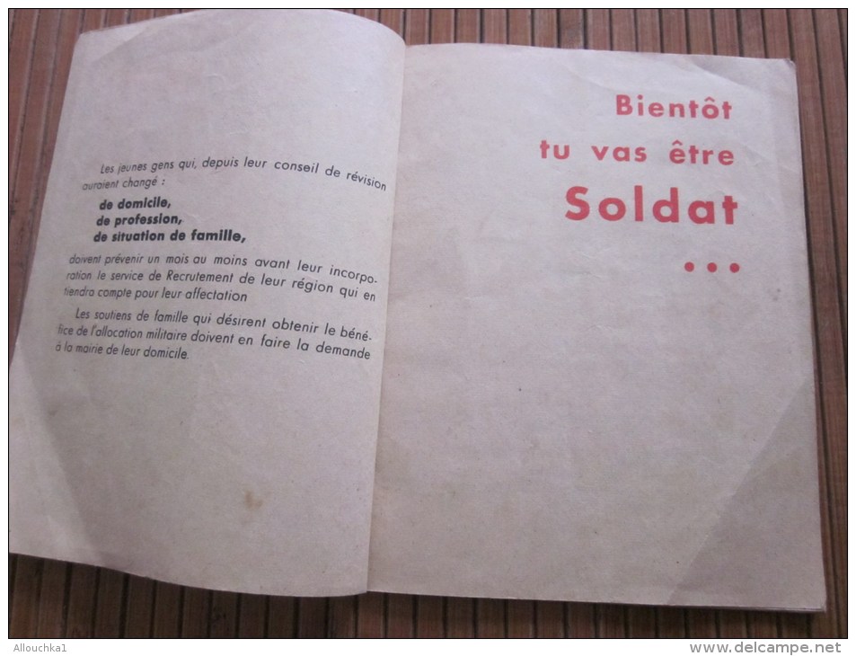 MILITARIA Document Militaire Datant Du Service Obligatoire Manuel Du Futur Soldat Revue Militaire D'information - French