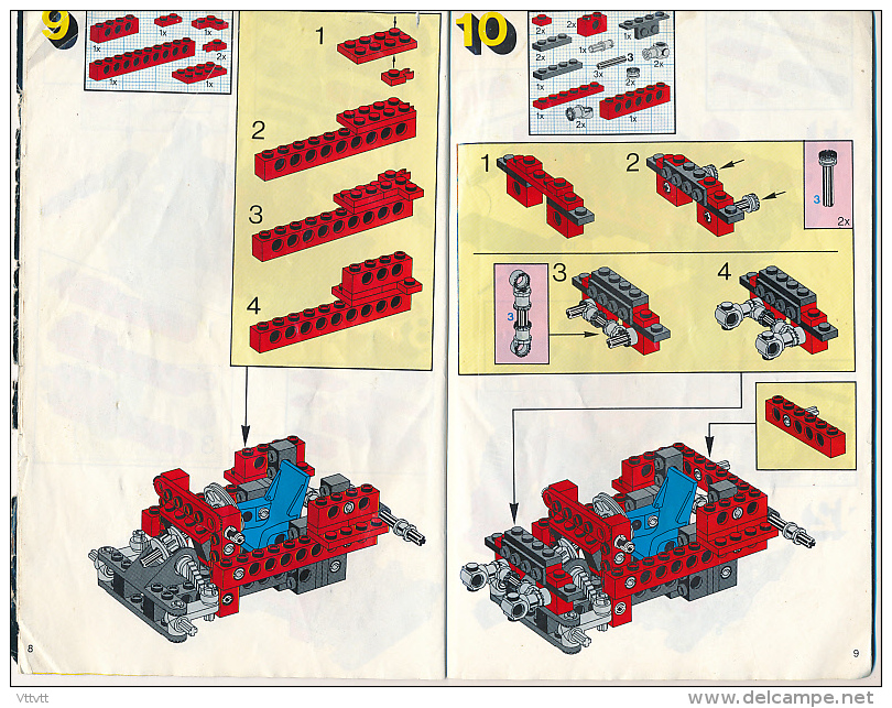 Brochure (1991) Mode D'emploi LEGO TECHNIC 8820, 20 Pages (13 Cm Sur 21 Cm) - Lego Technic