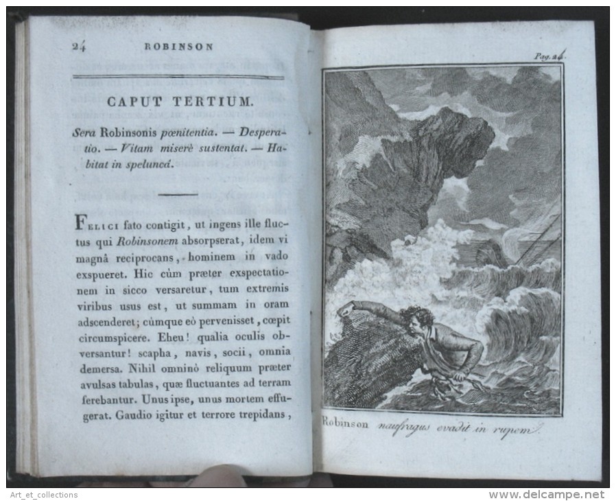 ROBINSON CRUSOEUS De Joachim Heinrich Campe / Texte Latin / Édition Illustrée Delalain 1825 - Livres Anciens