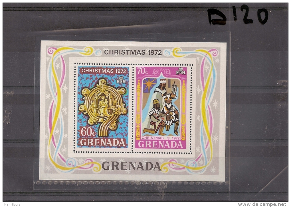 GRENADE / GRENADA  Bloc Feuillet Noël 1972  Neuf **   (ref588   ) - Grenada (...-1974)