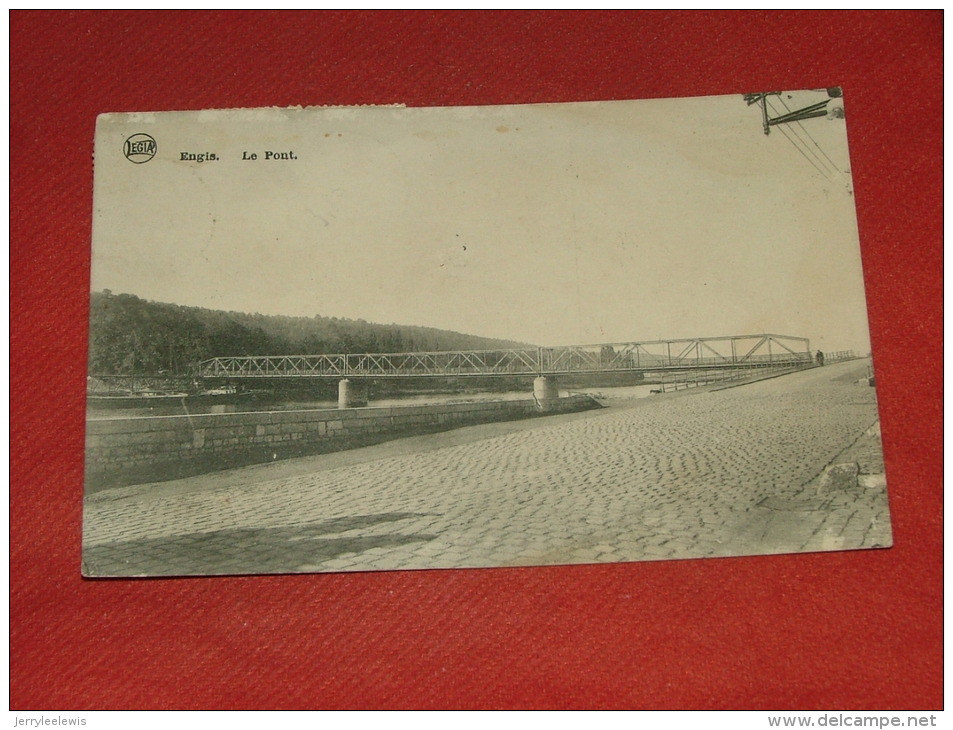 ENGIS   -  Le Pont  -  1923  -  (2 Scans) - Engis