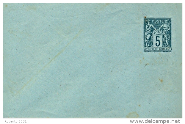 France 1882 Postal Stationery Envelope 5 Cent. Type Sage Sizes 116x76 Mm Unused - Enveloppes Types Et TSC (avant 1995)