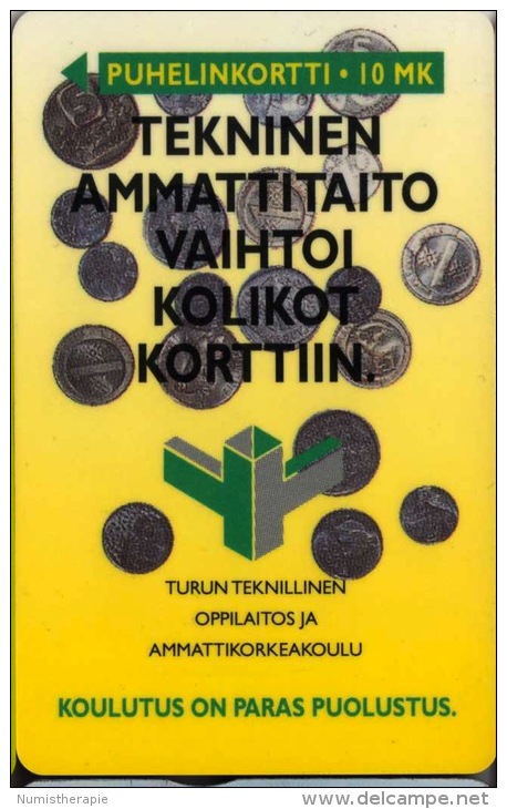 Finlande : 10 Markkaa Puhelinkortti Puhelinyhtiöt : Pièces FIM - Stamps & Coins