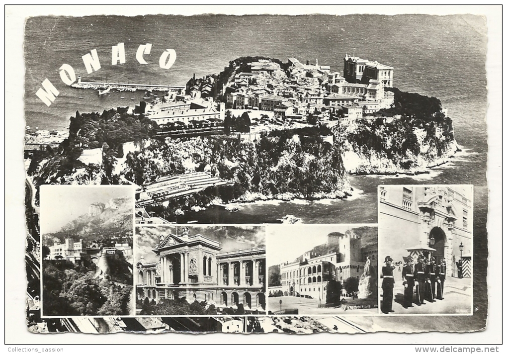 Cp, Monaco, Multi-Vues, Voyagée 1965 - Tarjetas Panorámicas