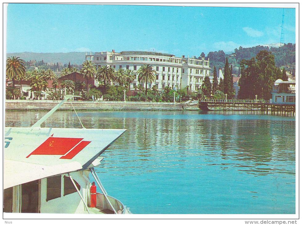 Georgia USSR 1980 Sukhumi, Abkhazia, Hotel "Abkhazia " - Géorgie